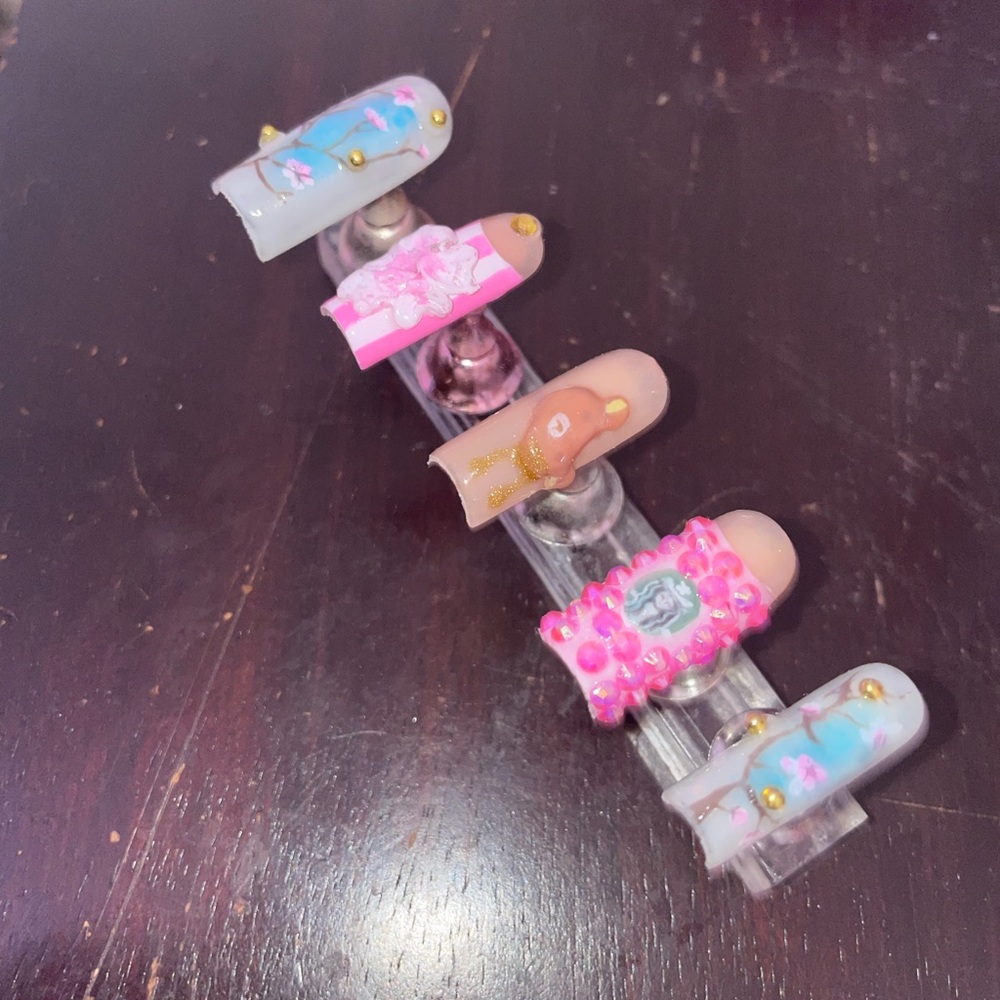 Hand-Painted 2014 Tumblr Baddie Press-On Nails